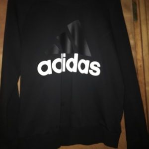 Large black women’s adidas crewneck sweater